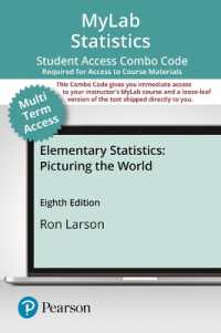 Mylab Statistics with Pearson Etext -- 24-month Combo Access Card -- for Elementary Statistics : Picturing the World （8 PSC）