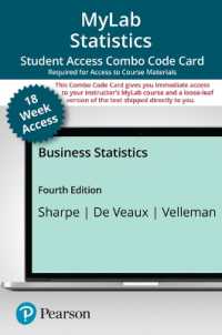 Mylab Statistics with Pearson Etext 18-weeks Combo Access Card for Business Statistics, Digital Update （4 PSC）