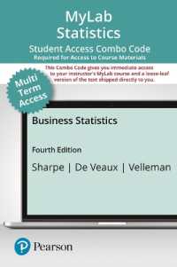 Mylab Statistics with Pearson Etext 24-months Combo Access Card for Business Statistics, Digital Update （4 PSC）