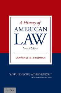 アメリカ法の歴史（第４版）<br>A History of American Law （4TH）