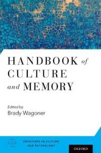 文化と記憶ハンドブック<br>Handbook of Culture and Memory (Frontiers in Culture and Psychology)