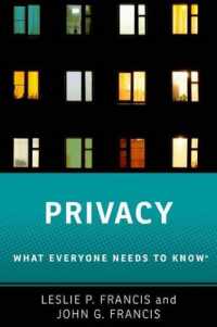 誰もが知っておきたいプライバシー<br>Privacy : What Everyone Needs to Know® (What Everyone Needs to Know®)