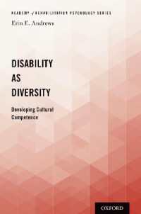 Disability as Diversity : Developing Cultural Competence (Academy of Rehabilitation Psychology)