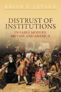 近代初期の英米における制度不信<br>Distrust of Institutions in Early Modern Britain and America