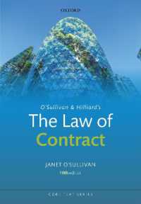 英国契約法（第１０版）<br>O'Sullivan & Hilliard's the Law of Contract (Core Texts Series) （10TH）