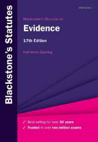 Blackstone's Statutes on Evidence (Blackstone's Statute Series) （17TH）
