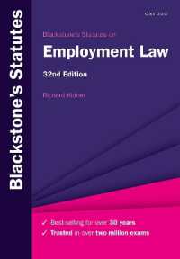 Blackstone's Statutes on Employment Law (Blackstone's Statute Series) （32TH）