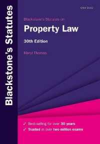 Blackstone's Statutes on Property Law (Blackstone's Statute Series) （30TH）