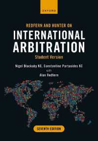 国際仲裁の法実務（第７版・学生向け廉価版）<br>Redfern and Hunter on International Arbitration : Student Version