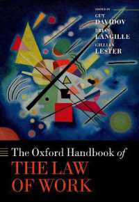 オックスフォード版　労働法ハンドブック<br>The Oxford Handbook of the Law of Work