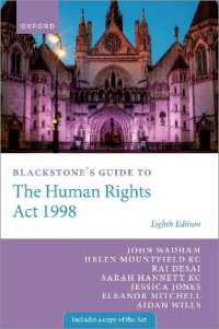 Blackstone's Guide to the Human Rights Act 1998 (Blackstone's Guides) （8TH）