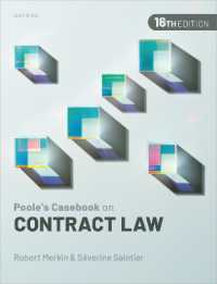 英国契約法ケースブック（第１６版）<br>Poole's Casebook on Contract Law （16TH）