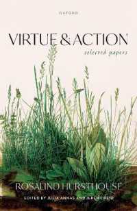 徳と行為：論文集<br>Virtue and Action : Selected Papers