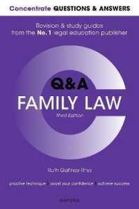 Concentrate Questions and Answers Family Law : Law Q&A Revision and Study Guide (Concentrate Questions & Answers) （3RD）