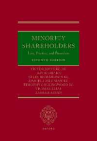 少数派株主：法、実務と手続（第7版）<br>Minority Shareholders : Law, Practice, and Procedure （7TH）