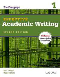 Effective Academic Writing: 2nd Edition Level 1 Student Book with Online Practice