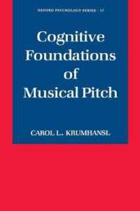 Cognitive Foundations of Musical Pitch (Oxford Psychology