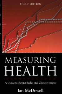 健康の指標（第３版）<br>Measuring Health : A guide to rating scales and questionnaires （3RD）