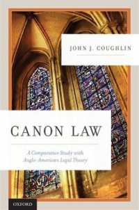 カノン法：英米法理論との比較研究<br>Canon Law : A Comparative Study with Anglo-American Legal Theory