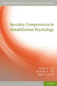 Specialty Competencies in Rehabilitation Psychology (Specialty Competencies in Professional Psychology)