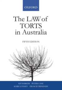 The Law of Torts in Australia （5TH）