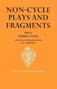 Non-cycle Plays and Fragments (Early English Text Society Supplementary Series) -- Hardback