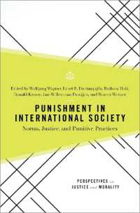 国際社会における刑罰：規範・正義・懲罰実践<br>Punishment in International Society : Norms, Justice, and Punitive Practices (Perspectives on Justice and Morality)