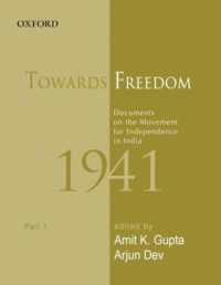Towards Freedom : Documents on the Movement for Independence in India 1941: Part 1 (Towards Freedom Series)