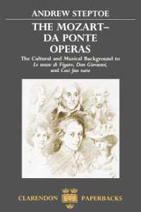 The Mozart-Da Ponte Operas : The Cultural and Musical Background
