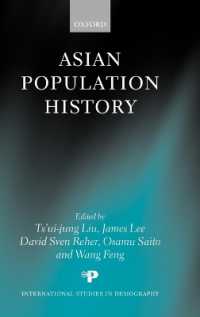 アジア人口史<br>Asian Population History (International Studies in Demography)