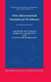 One-dimensional Variational Problems : An Introduction (Oxford Lecture Series in Mathematics and Its Applications)