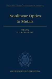 Non-linear Optics in Metals (International Series of Monographs on Physics)
