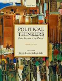 政治思想家入門：ソクラテスから現在まで（第３版）<br>Political Thinkers : From Socrates to the Present （3RD）