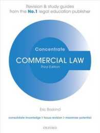 英国の商法：入門（第３版）<br>Commercial Law Concentrate : Law Revision and Study Guide (Concentrate) （3 STG）