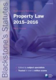 Blackstone's Statutes on Property Law 2015-2016 (Blackstone's Statute) （23TH）