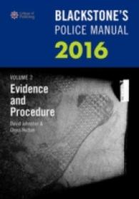 Evidence and Procedure 2016 (Blackstone's Police Manuals)