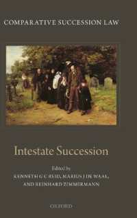 比較相続法（第２巻）無遺言相続<br>Comparative Succession Law : Volume II: Intestate Succession
