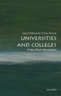 VSI大学<br>Universities and Colleges: a Very Short Introduction (Very Short Introductions)