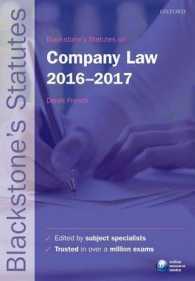Blackstone's Statutes on Company Law 2016-2017 (Blackstone's Statute Series)