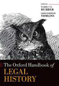 オックスフォード版　法制史ハンドブック<br>The Oxford Handbook of Legal History (Oxford Handbooks)