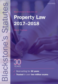 Blackstone's Statutes on Property Law 2017-2018 (Blackstone's Statute) （25TH）