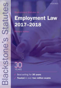 Blackstone's Statutes on Employment Law 2017-2018 (Blackstone's Statute) （27TH）