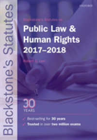 Blackstone's Statutes on Public Law & Human Rights 2017-2018 (Blackstone's Statutes) （27TH）