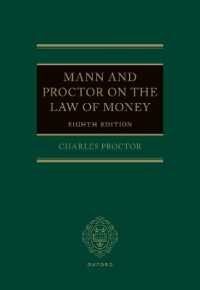 通貨の法的側面（第８版）<br>Mann and Proctor on the Law of Money （8TH）