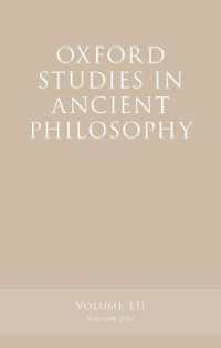 Oxford Studies in Ancient Philosophy, Volume 52 (Oxford Studies in Ancient Philosophy)