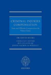 Criminal Injuries Compensation : State and Offender Compensation for Violent Crime