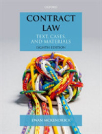 英国契約法：読本・判例・資料（第８版）<br>Contract Law : Texts, Cases, and Materials （8TH）