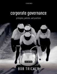 コーポレート・ガバナンス：原理、政策と実務（第４版）<br>Corporate Governance : Principles, Policies, and Practices （4TH）