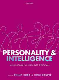 パーソナリティと知性：個人的差異の心理学<br>Personality and Intelligence : The Psychology of Individual Differences
