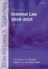 Blackstone's Statutes on Criminal Law, 2018-2019 (Blackstone's Statute) （28TH）